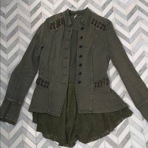 Free people green jacket